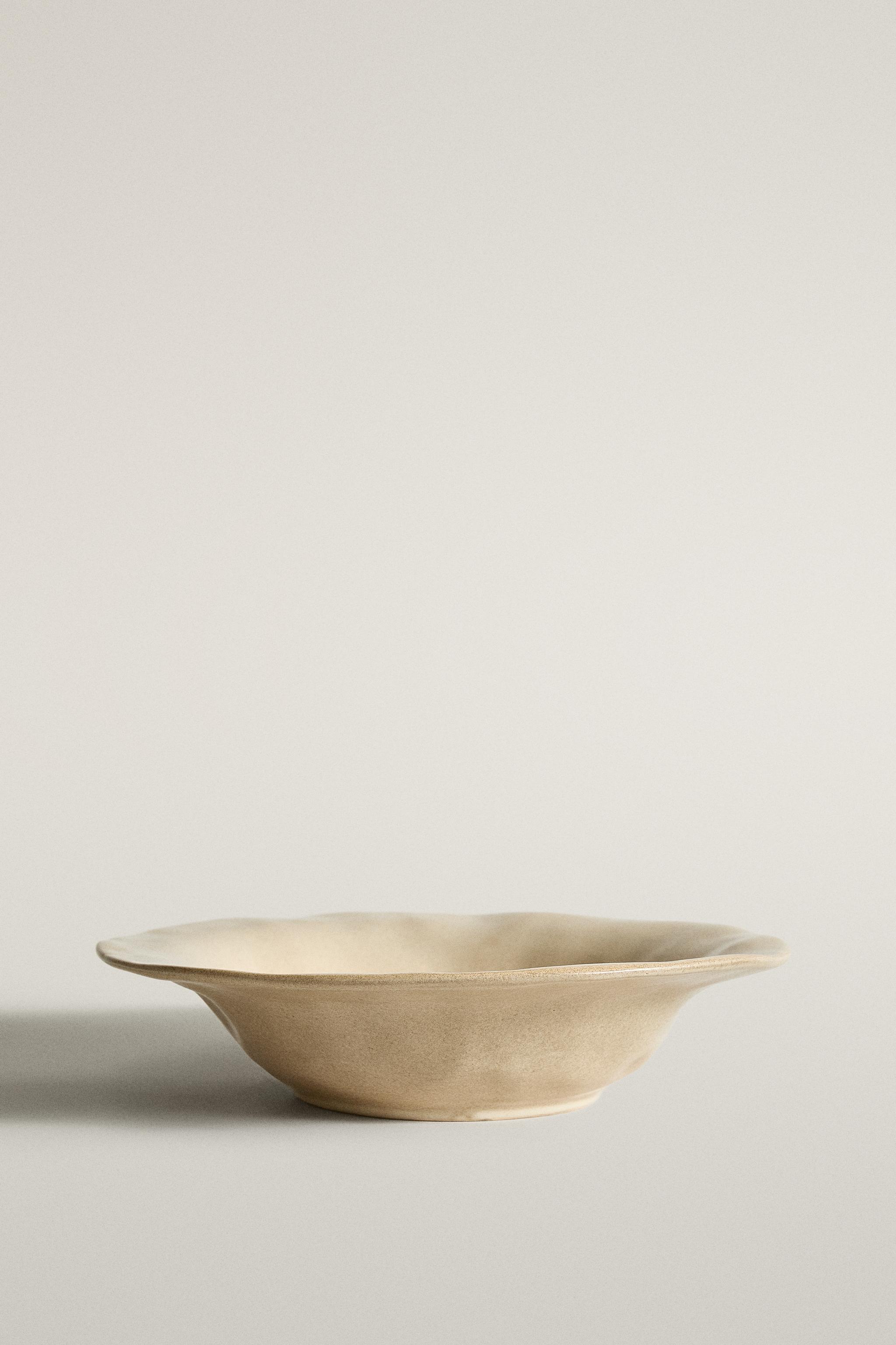 ASSIETTE CREUSE GRÈS IRRÉGULIÈRE